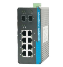 8x10-100-1000Base-TXports and 2x1000Base-FX industrial Ethernet switches